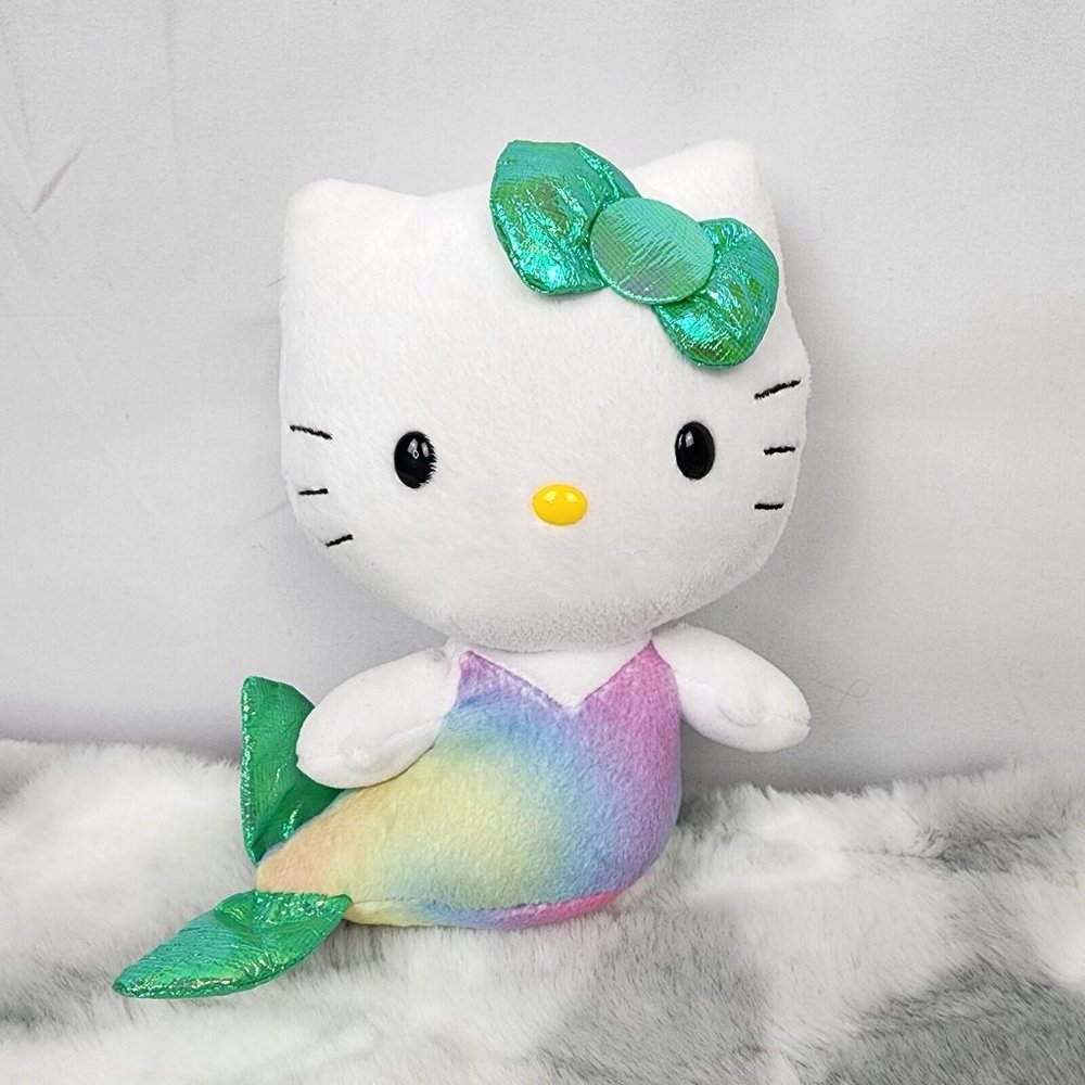 TY Hello Kitty Mermaid by Sanrio Beanie Baby Plush Stuffed Animal Toy 2014 6"